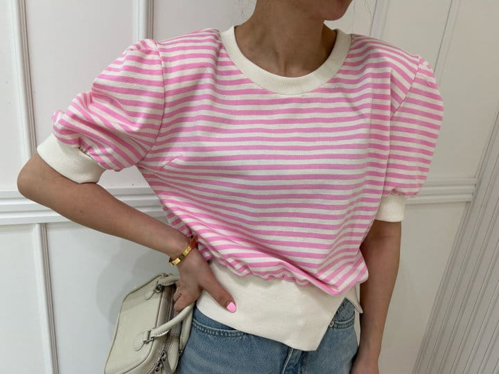 Pearls room - Korean Women Fashion - #momslook - Slit ST Tee - 3