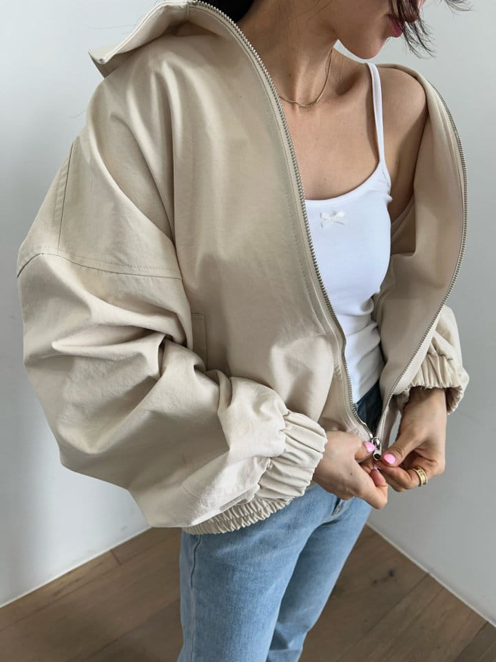 Pearls room - Korean Women Fashion - #momslook - Canvas Zip Up - 10