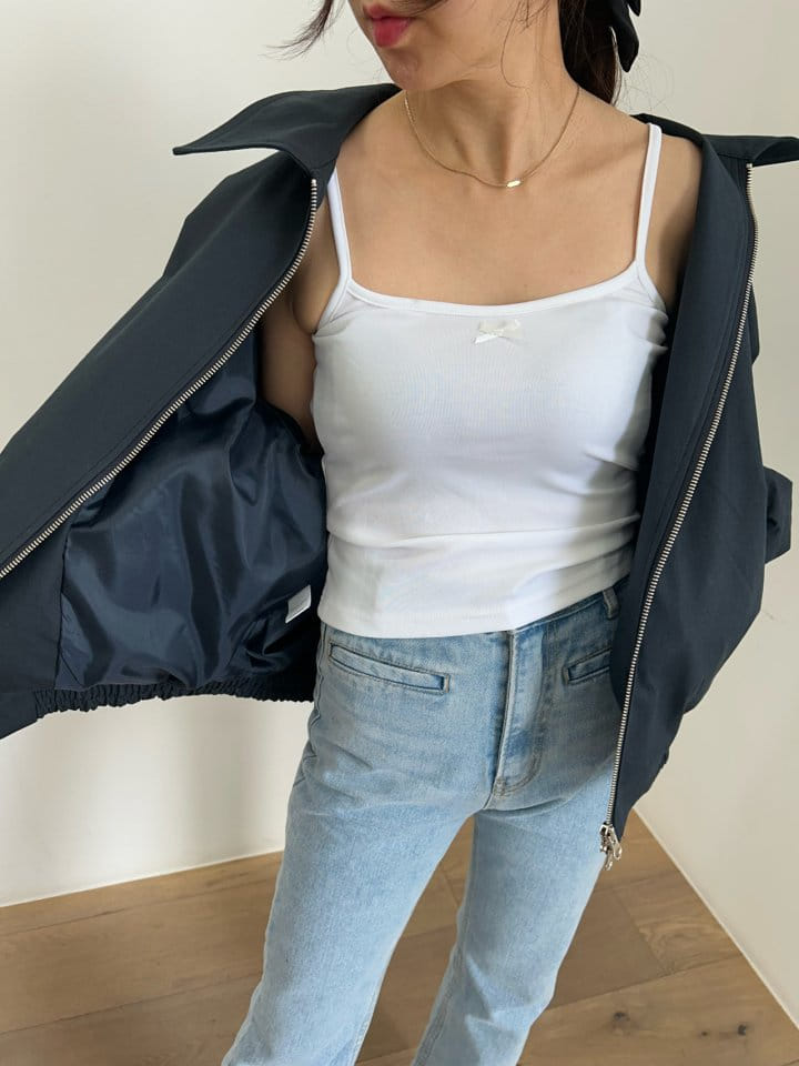 Pearls room - Korean Women Fashion - #womensfashion - Canvas Zip Up - 4