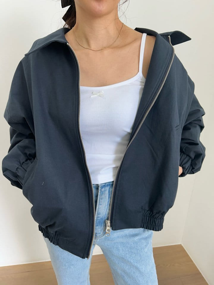 Pearls room - Korean Women Fashion - #momslook - Canvas Zip Up - 6