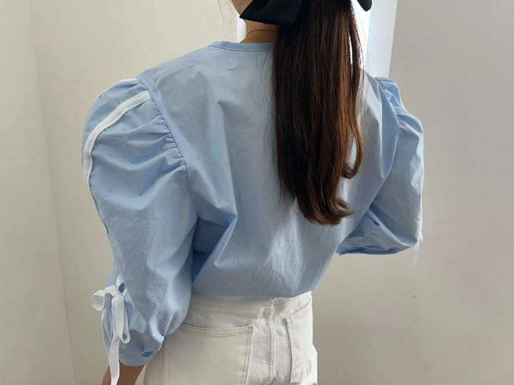 Pearls room - Korean Women Fashion - #momslook - Tape Blouse - 10