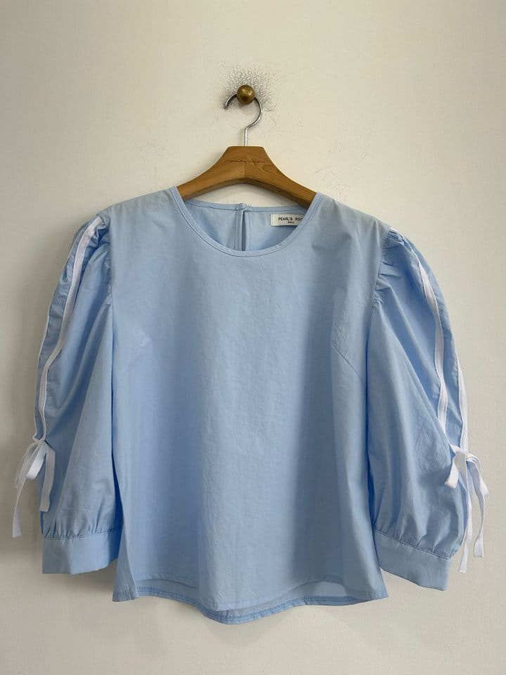 Pearls room - Korean Women Fashion - #momslook - Tape Blouse - 11