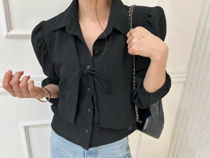 Pearls room - Korean Women Fashion - #womensfashion - Wrap Blouse - 11