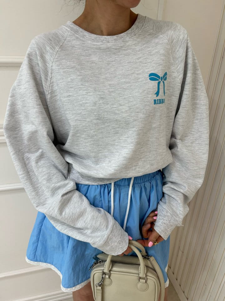 Pearls room - Korean Women Fashion - #womensfashion - Ribbon Sweatshirt - 11