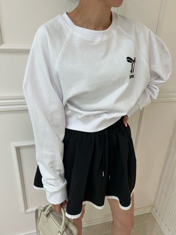 Pearls room - Korean Women Fashion - #womensfashion - Ribbon Sweatshirt - 5