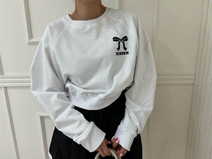 Pearls room - Korean Women Fashion - #womensfashion - Ribbon Sweatshirt - 7