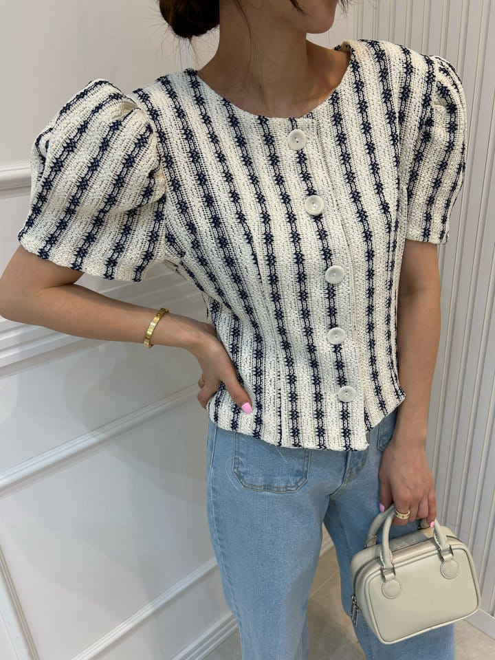 Pearls room - Korean Women Fashion - #momslook - Line Cardigan - 4