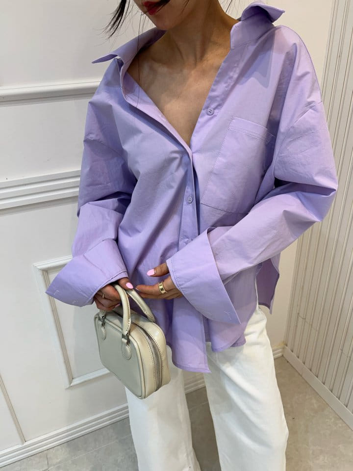 Pearls room - Korean Women Fashion - #momslook - Unbalance Shirt - 4