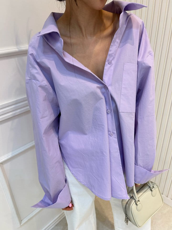 Pearls room - Korean Women Fashion - #womensfashion - Unbalance Shirt - 6