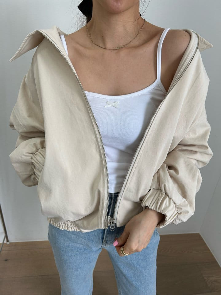 Pearls room - Korean Women Fashion - #womensfashion - Canvas Zip Up - 11