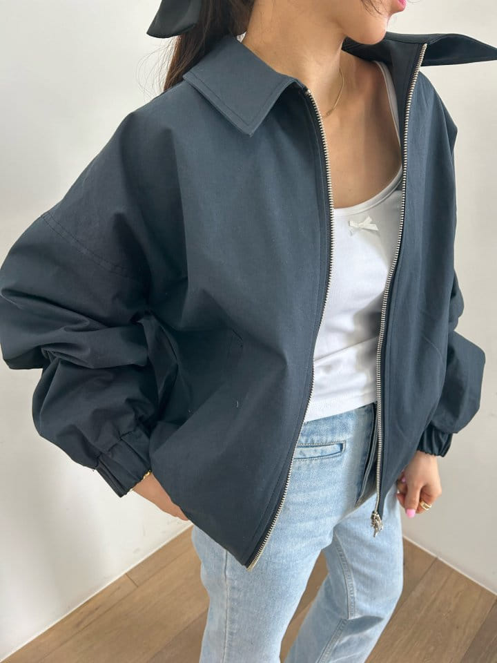 Pearls room - Korean Women Fashion - #womensfashion - Canvas Zip Up - 5