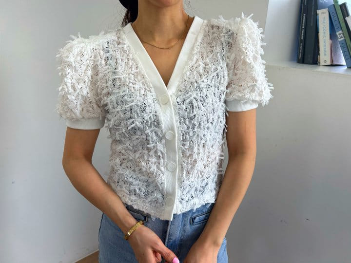 Pearls room - Korean Women Fashion - #womensfashion - Lace Ribbon Cardigan - 10