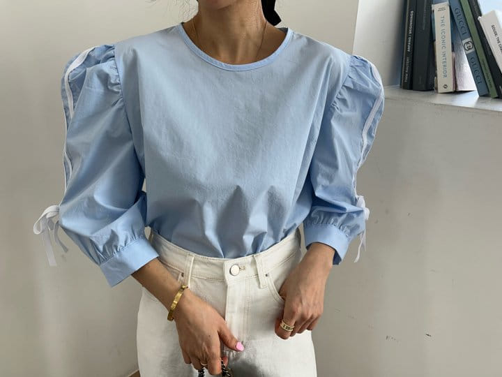 Pearls room - Korean Women Fashion - #womensfashion - Tape Blouse - 6