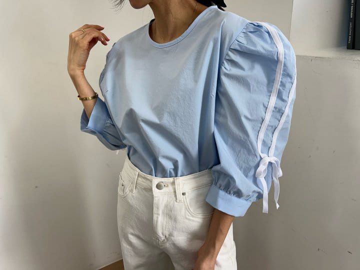 Pearls room - Korean Women Fashion - #womensfashion - Tape Blouse - 8