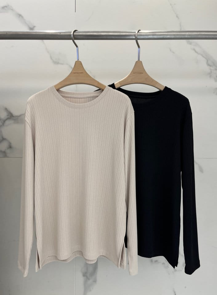 Plushong - Korean Women Fashion - #womensfashion - Cool Rib Tee