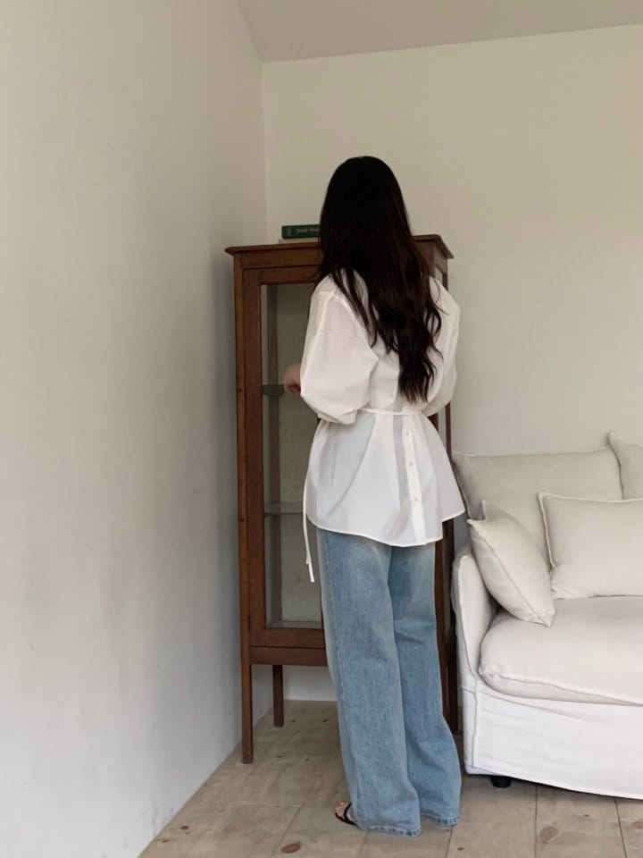 Pomelo - Korean Women Fashion - #momslook - Round Shirring Blouse - 10