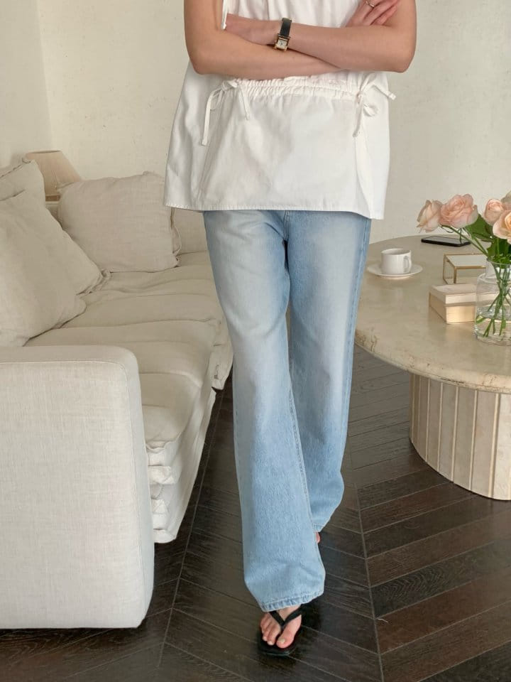 Pomelo - Korean Women Fashion - #momslook - Ling Sa Denim Pants - 5