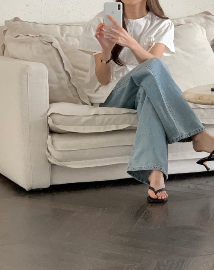 Pomelo - Korean Women Fashion - #momslook - Ling Sa Denim Pants - 7