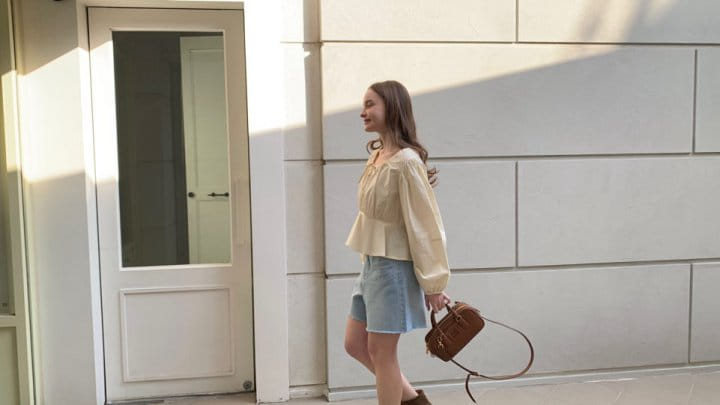 Pomelo - Korean Women Fashion - #momslook - Cutting Denim Pants - 8