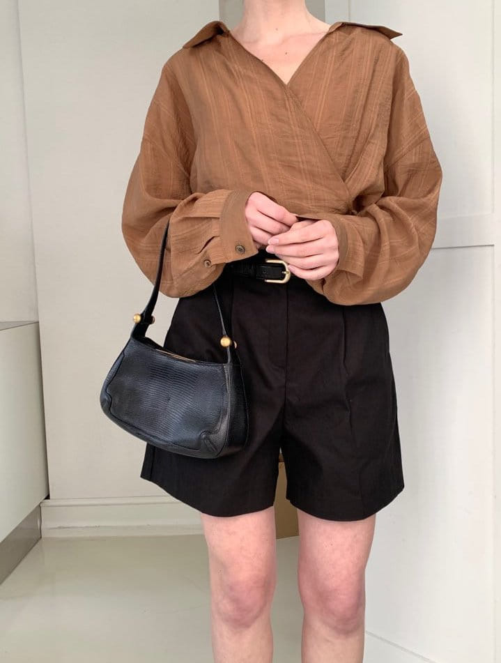 Pomelo - Korean Women Fashion - #momslook - More Wrap Shirt - 3