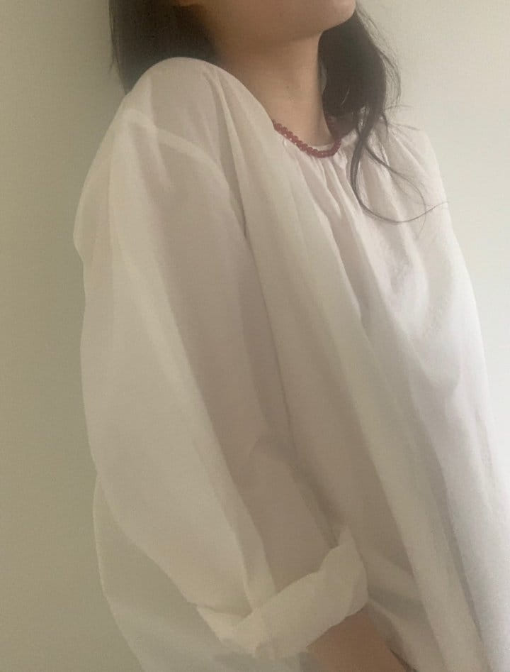 Pomelo - Korean Women Fashion - #womensfashion - Round Shirring Blouse - 11