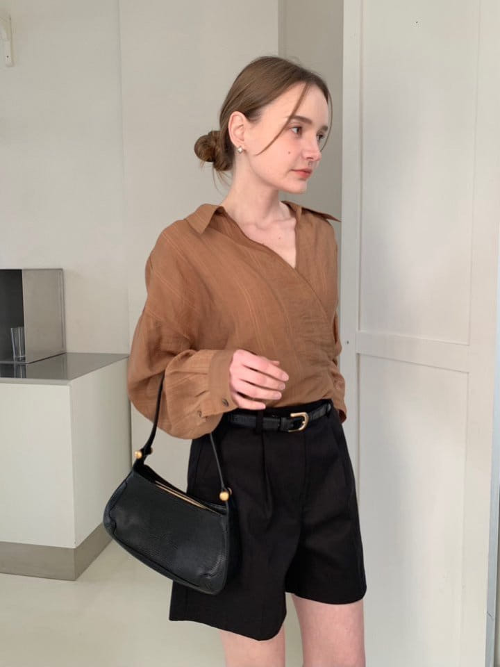 Pomelo - Korean Women Fashion - #womensfashion - More Wrap Shirt - 2