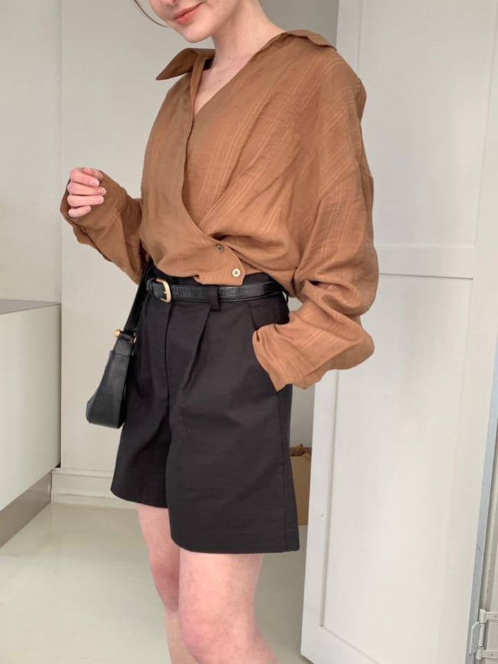 Pomelo - Korean Women Fashion - #momslook - More Wrap Shirt - 4