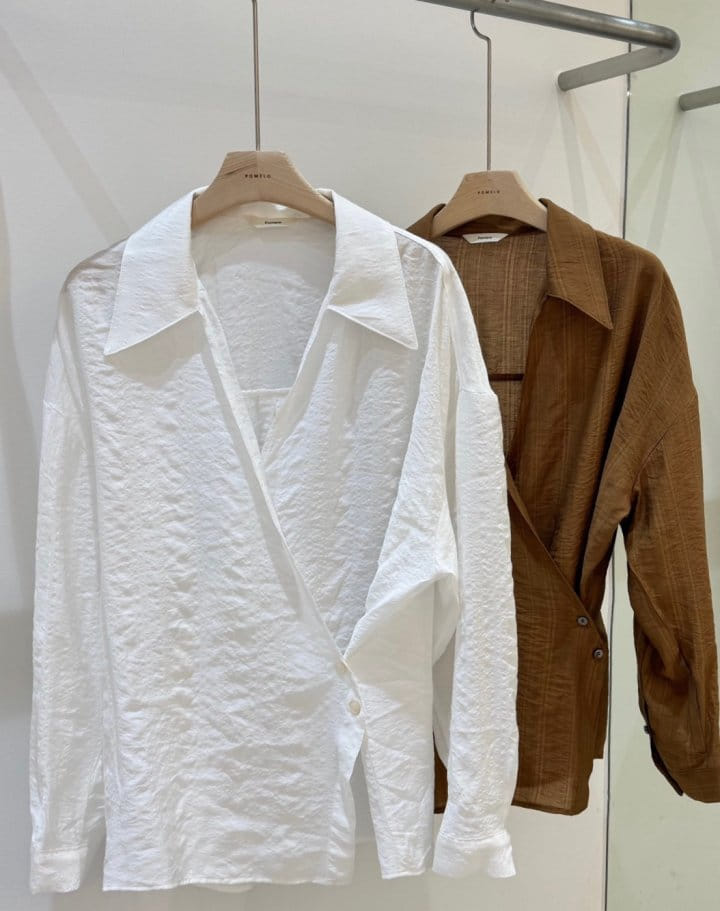 Pomelo - Korean Women Fashion - #womensfashion - More Wrap Shirt - 8