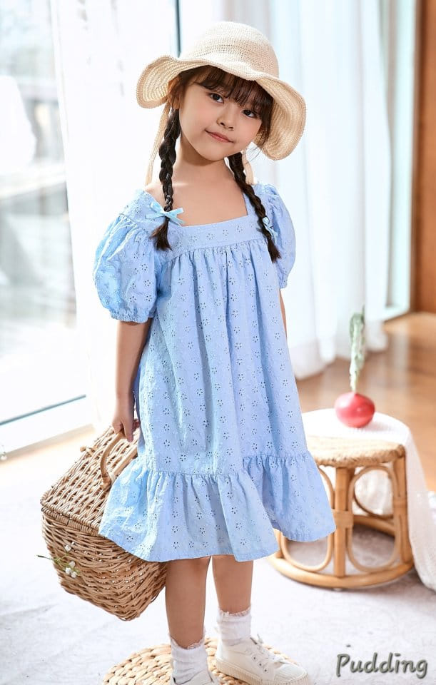 Pudding - Korean Children Fashion - #Kfashion4kids - Washing Embroidery One-Piece - 9