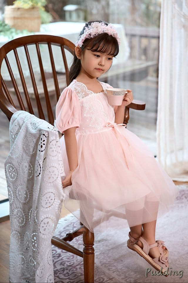 Pudding - Korean Children Fashion - #childrensboutique - Lace One-Piece - 5