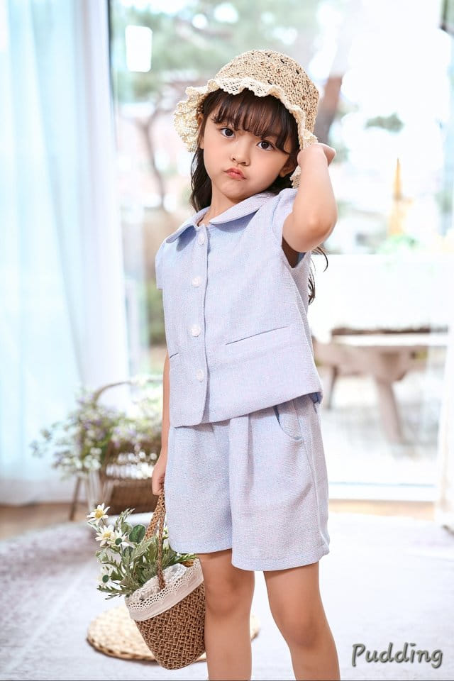 Pudding - Korean Children Fashion - #fashionkids - Sha Top Bottom Set - 7