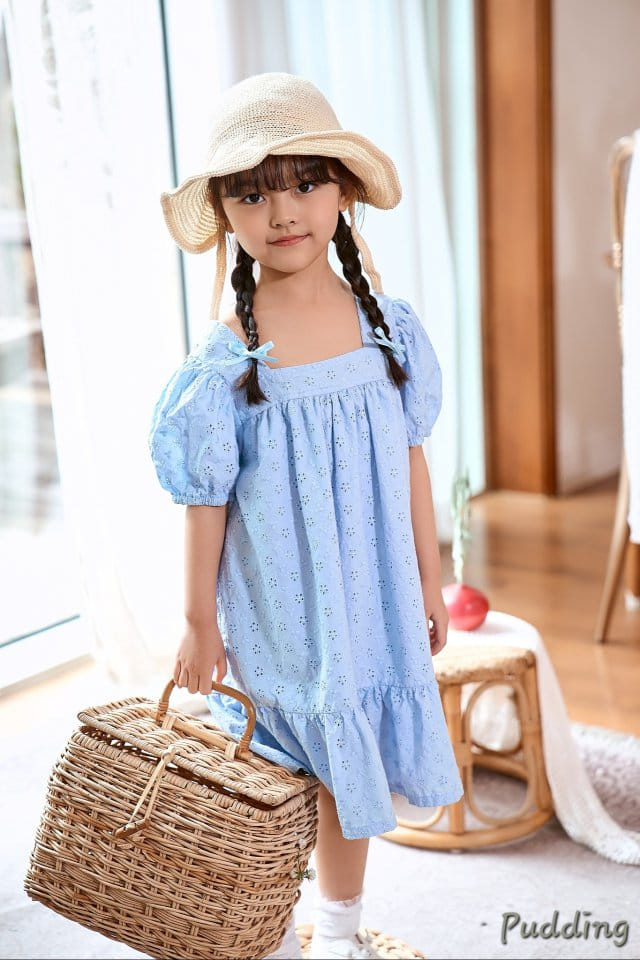 Pudding - Korean Children Fashion - #fashionkids - Washing Embroidery One-Piece - 5