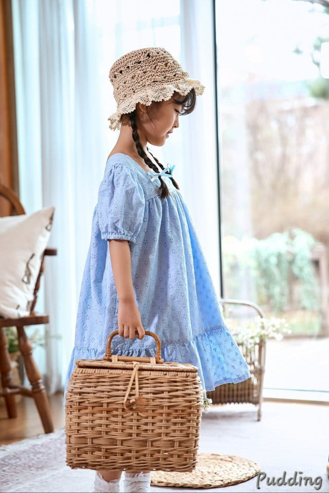 Pudding - Korean Children Fashion - #kidsstore - Washing Embroidery One-Piece - 7