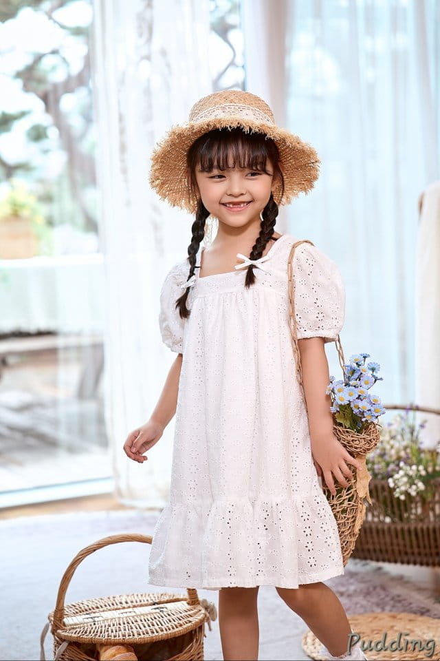 Pudding - Korean Children Fashion - #magicofchildhood - Washing Embroidery One-Piece - 11