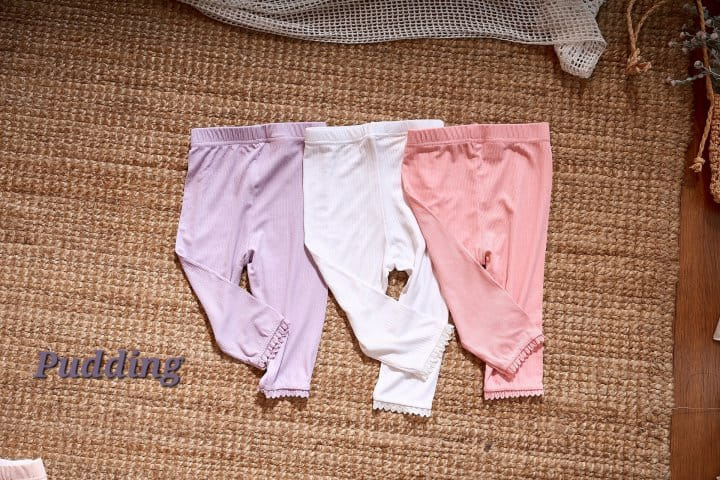 Pudding - Korean Children Fashion - #todddlerfashion - Rib Leggings