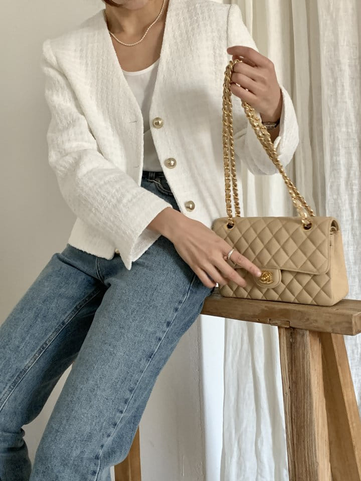 Renouveau - Korean Women Fashion - #momslook - Sherbet Tweed Jacket - 9