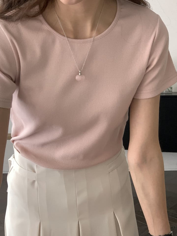 Renouveau - Korean Women Fashion - #momslook - Rib Tee - 3