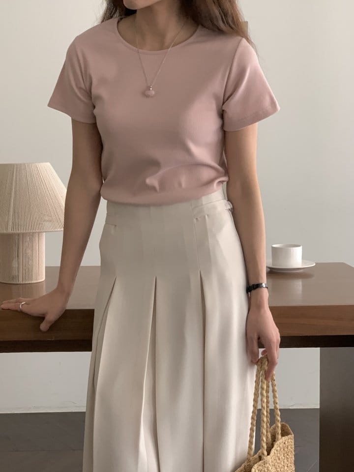 Renouveau - Korean Women Fashion - #momslook - Rib Tee - 5