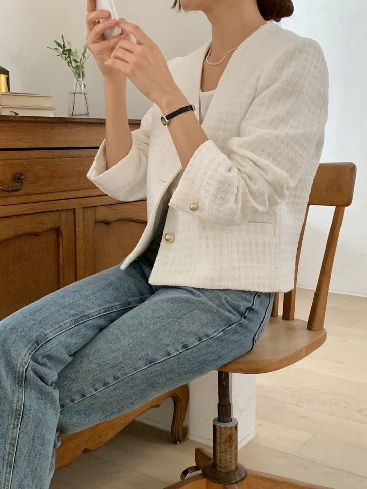 Renouveau - Korean Women Fashion - #shopsmall - Sherbet Tweed Jacket - 6
