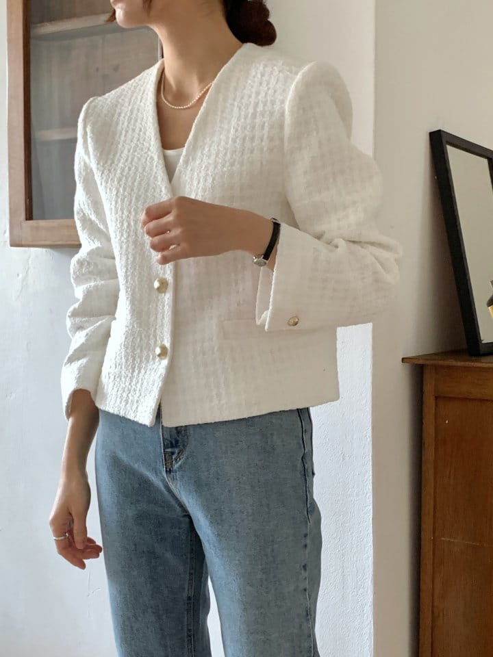 Renouveau - Korean Women Fashion - #thelittlethings - Sherbet Tweed Jacket - 8