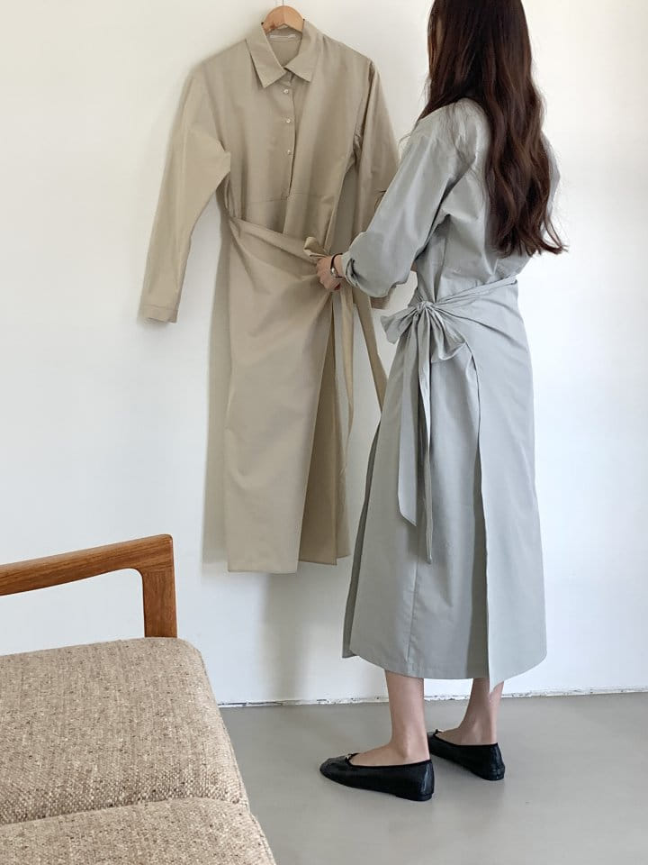 Renouveau - Korean Women Fashion - #vintageinspired - Wrap One-Piece - 4