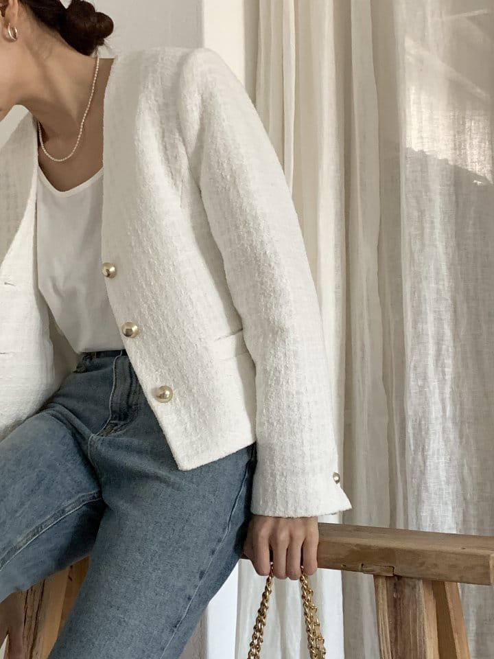 Renouveau - Korean Women Fashion - #womensfashion - Sherbet Tweed Jacket - 10