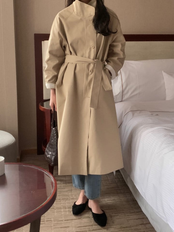 Renouveau - Korean Women Fashion - #momslook - Zipper Trench Coat - 4