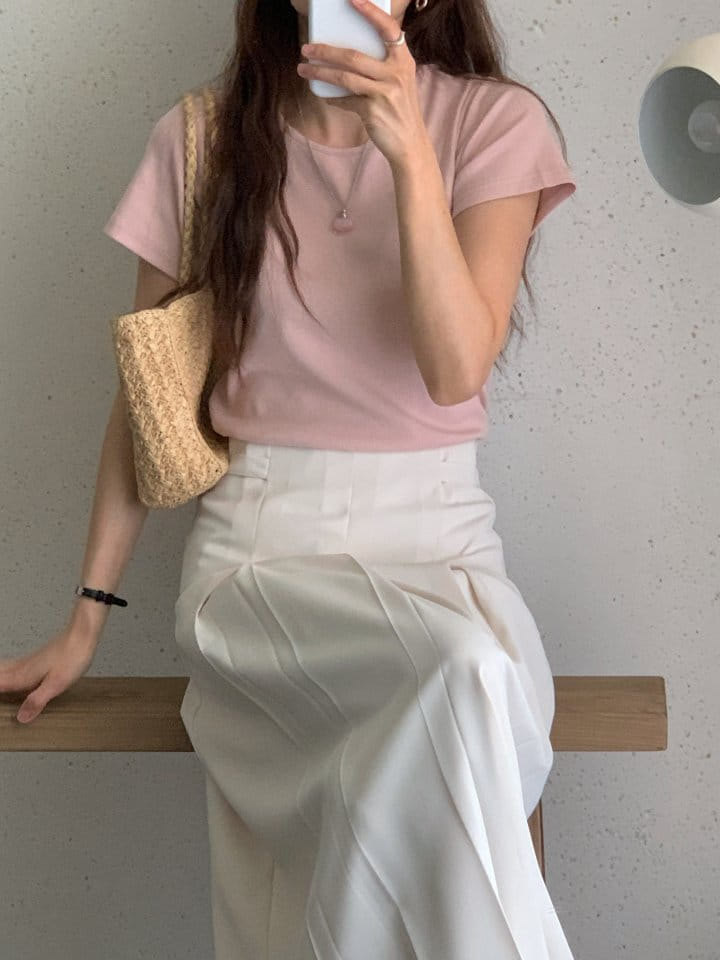 Renouveau - Korean Women Fashion - #momslook - Rib Tee - 4