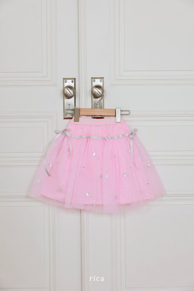 Rica - Korean Children Fashion - #Kfashion4kids - Heart Sha Skirt Leggings