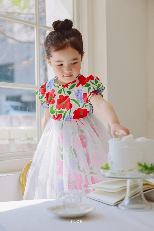 Rica - Korean Children Fashion - #Kfashion4kids - Full Of Flowers One-Piece - 8