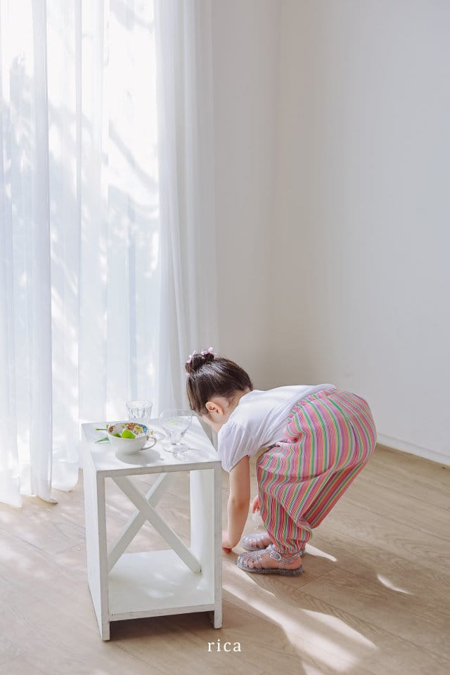 Rica - Korean Children Fashion - #littlefashionista - Rainbow Wrinkle Pants - 7