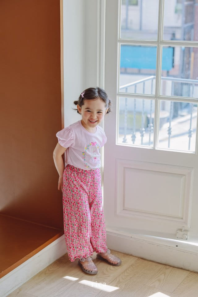 Rica - Korean Children Fashion - #prettylittlegirls - Flower Wrinkle Pants - 9