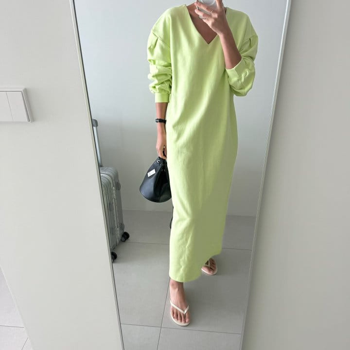 Ripple - Korean Women Fashion - #momslook - Lime One-Piece - 2
