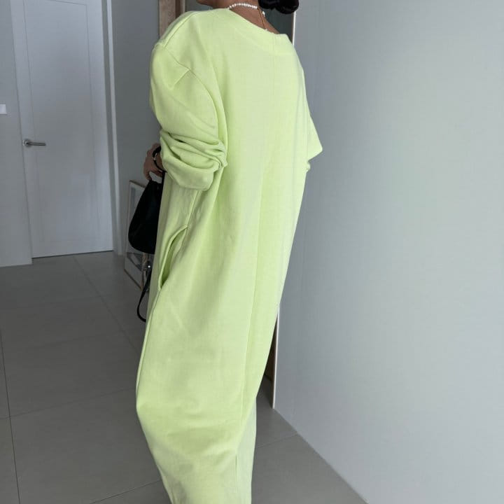 Ripple - Korean Women Fashion - #momslook - Lime One-Piece - 3